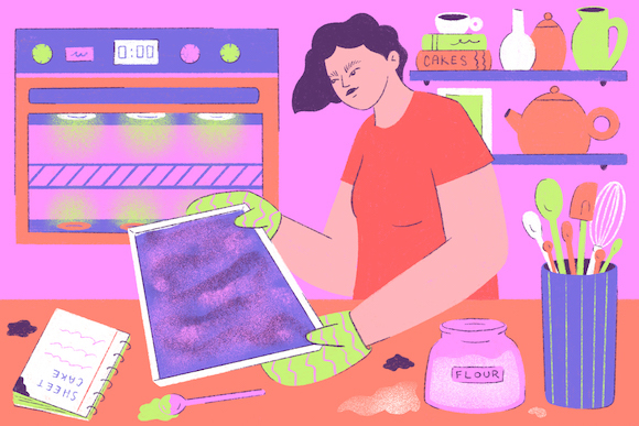 person cooking illustration