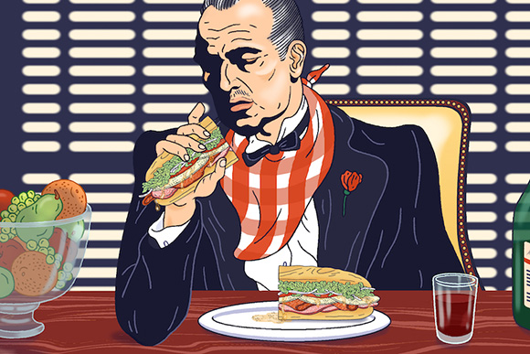 godfather sandwich illustration