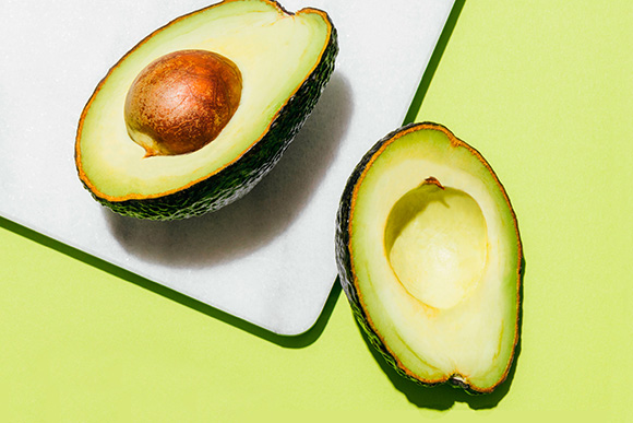 avocado sliced open