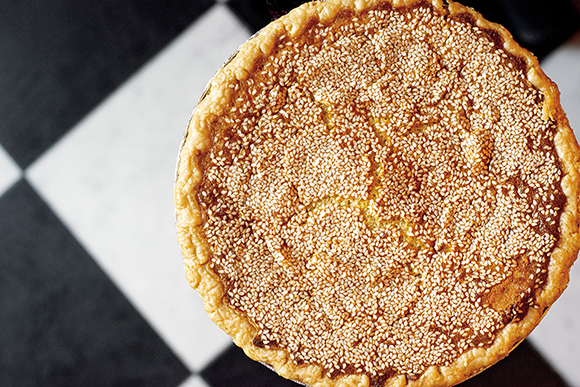 tahini chess pie