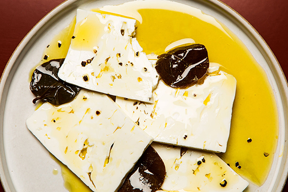 feta with olive oil